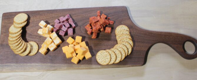 Handcrafted black walnut charcuterie board