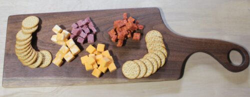 Handcrafted black walnut charcuterie board