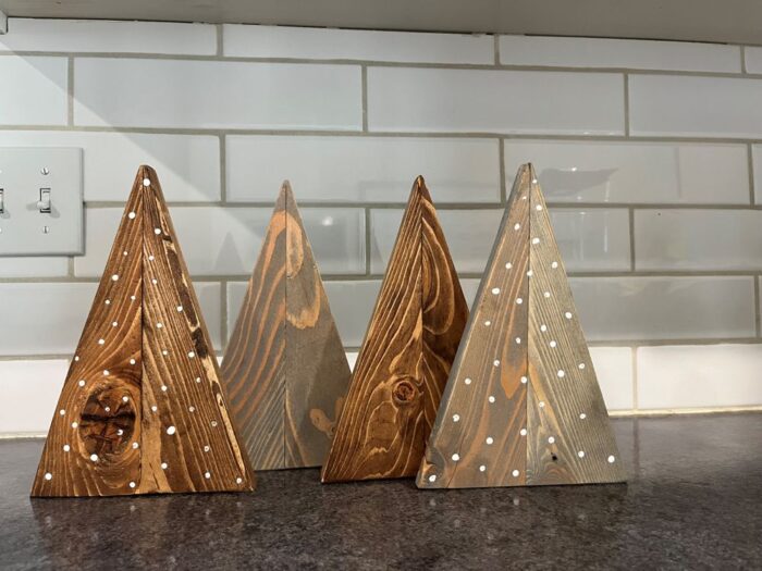 Set of Three Reclaimed Wood Christmas Trees - Image 2
