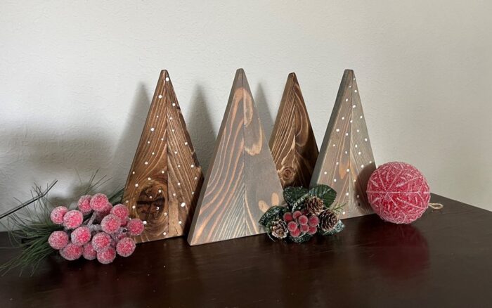Set of Three Reclaimed Wood Christmas Trees - Image 4