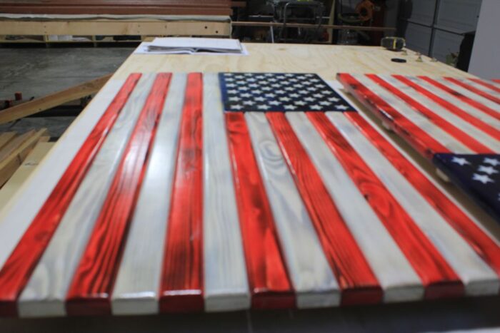 Handmade Wooden American Flag - Image 2